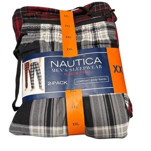 Fleece Plaid Print Pajama Pant